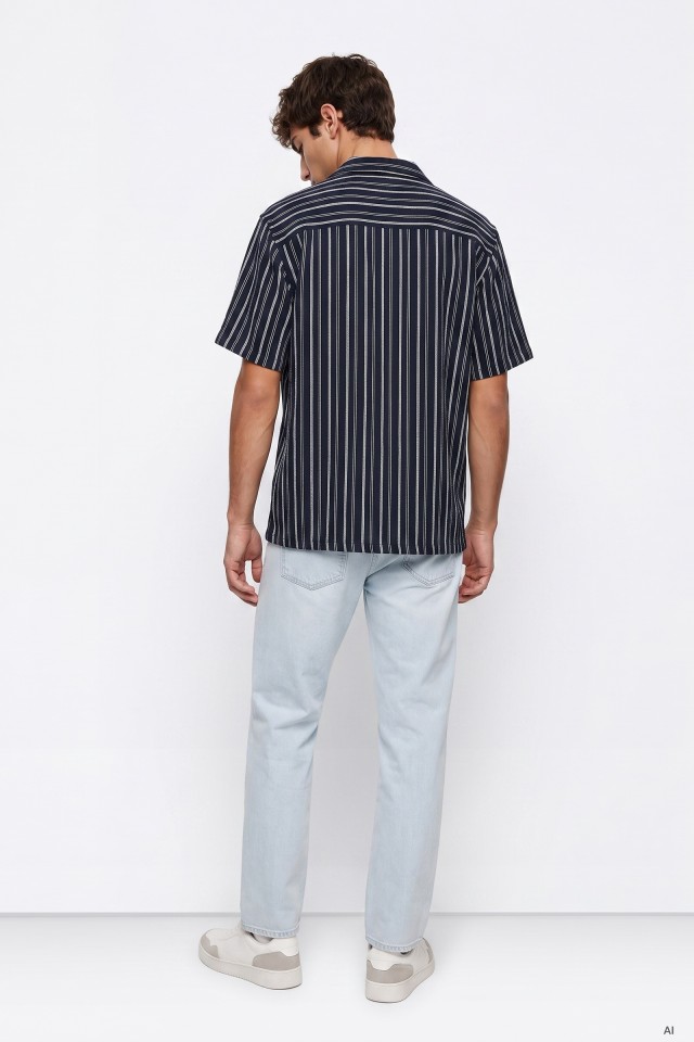 Camisa azul oversize rayas Camisa azul oversize rayas