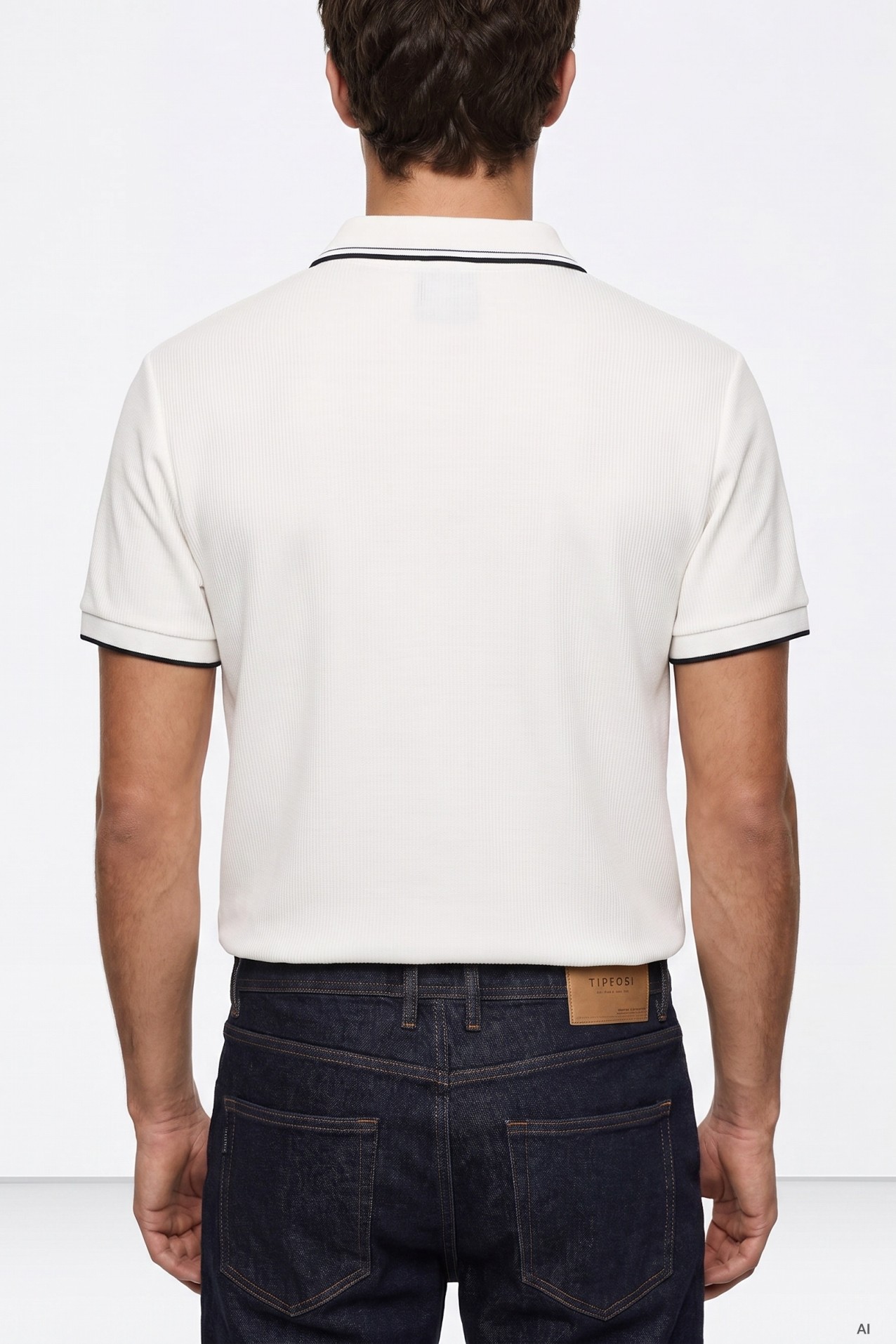 Beige Short Sleeve Polo