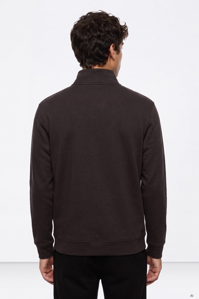 Dark Brown Zip Sweatshirt Dark Brown Zip Sweatshirt