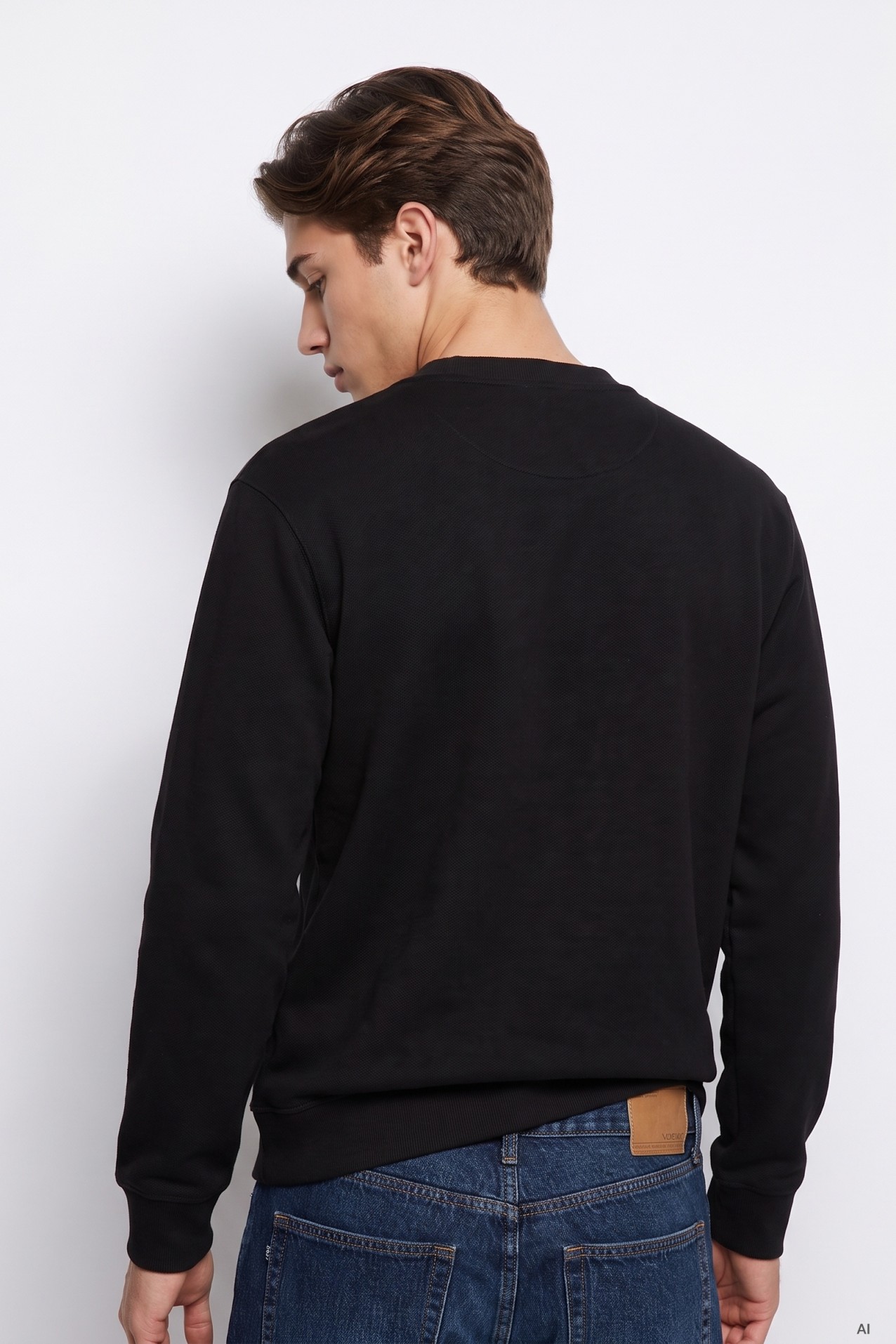 Black Regular Fit Sweatshirt