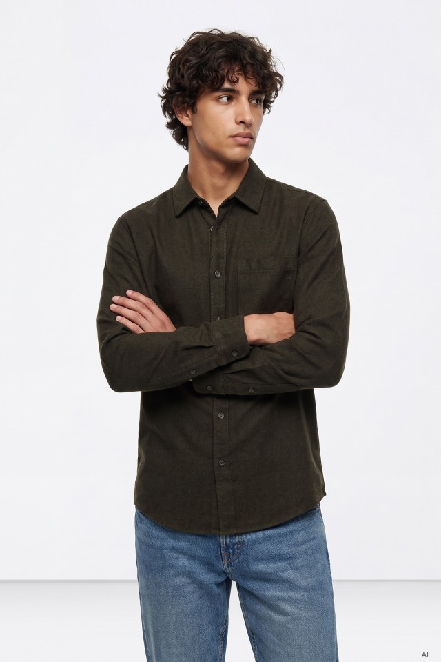 Long Sleeve Green Shirt