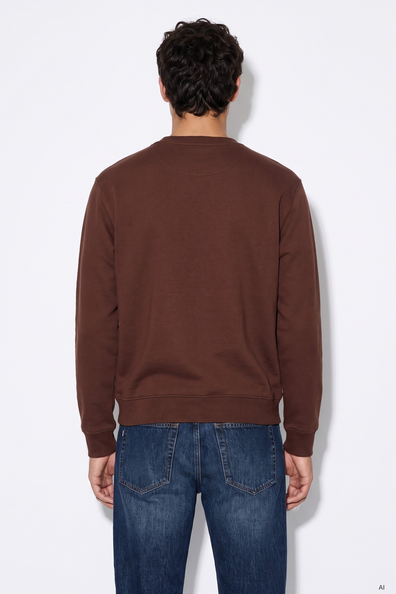 Sweatshirt castanha corte largo