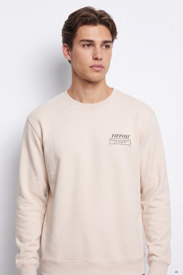 Beige Oversize Sweatshirt