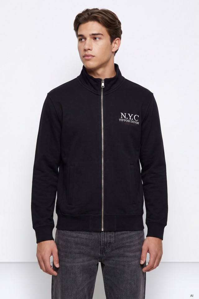 Chaqueta azul estilo casual