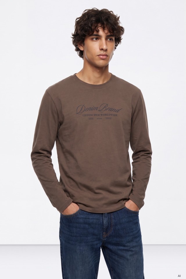Brown Long Sleeve Tee