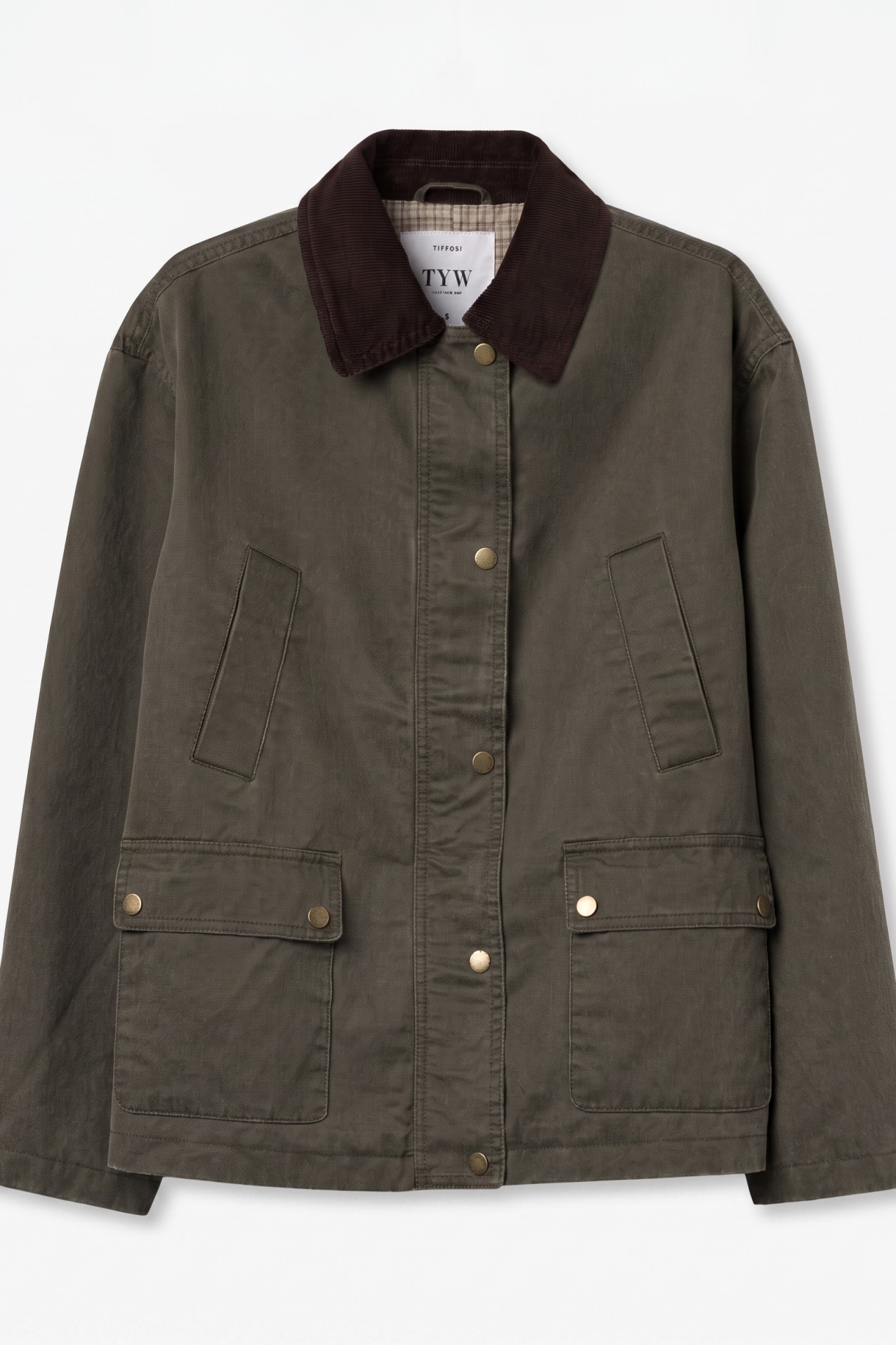 Chaqueta oversize verde seco