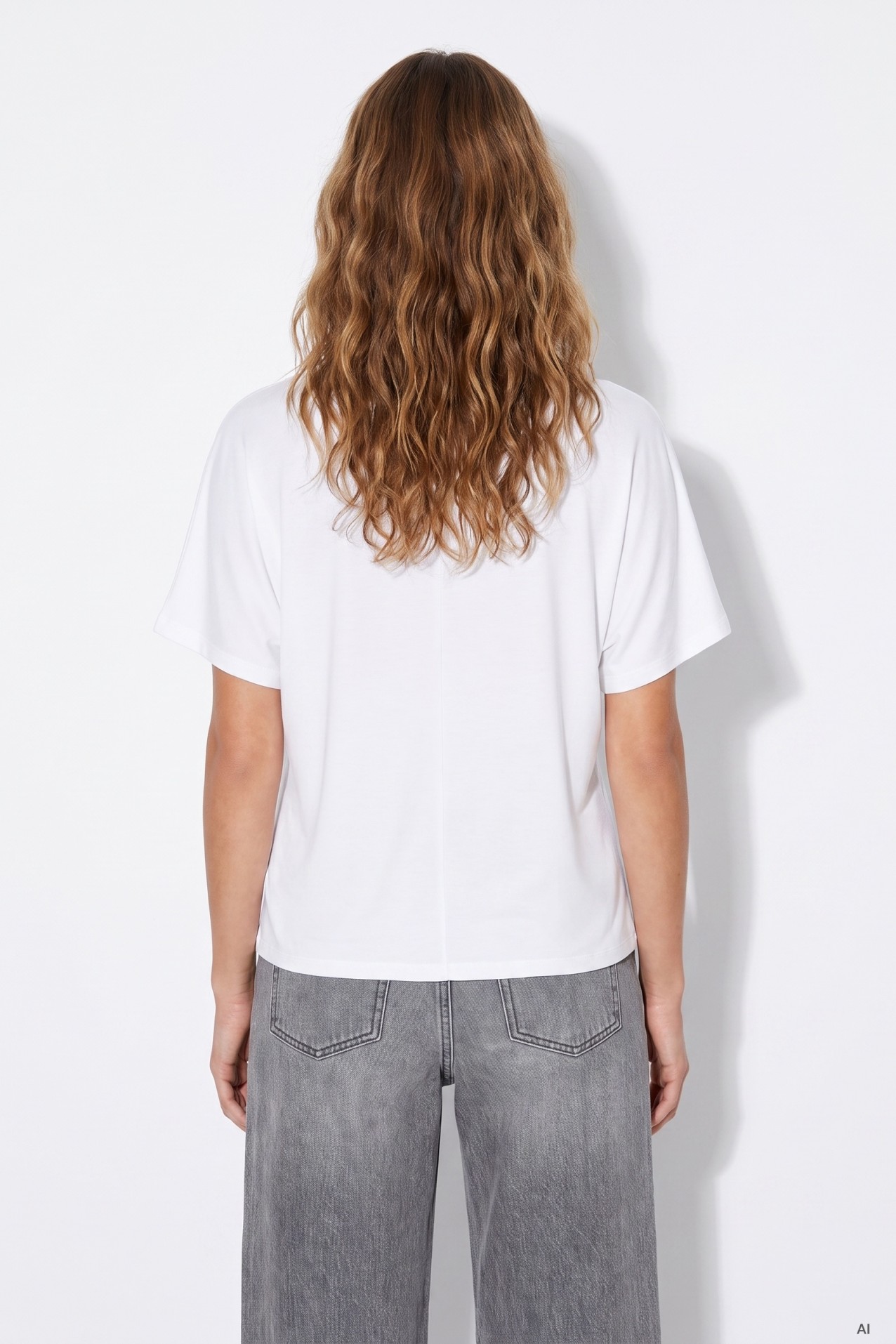 White Casual Short-Sleeve Tee
