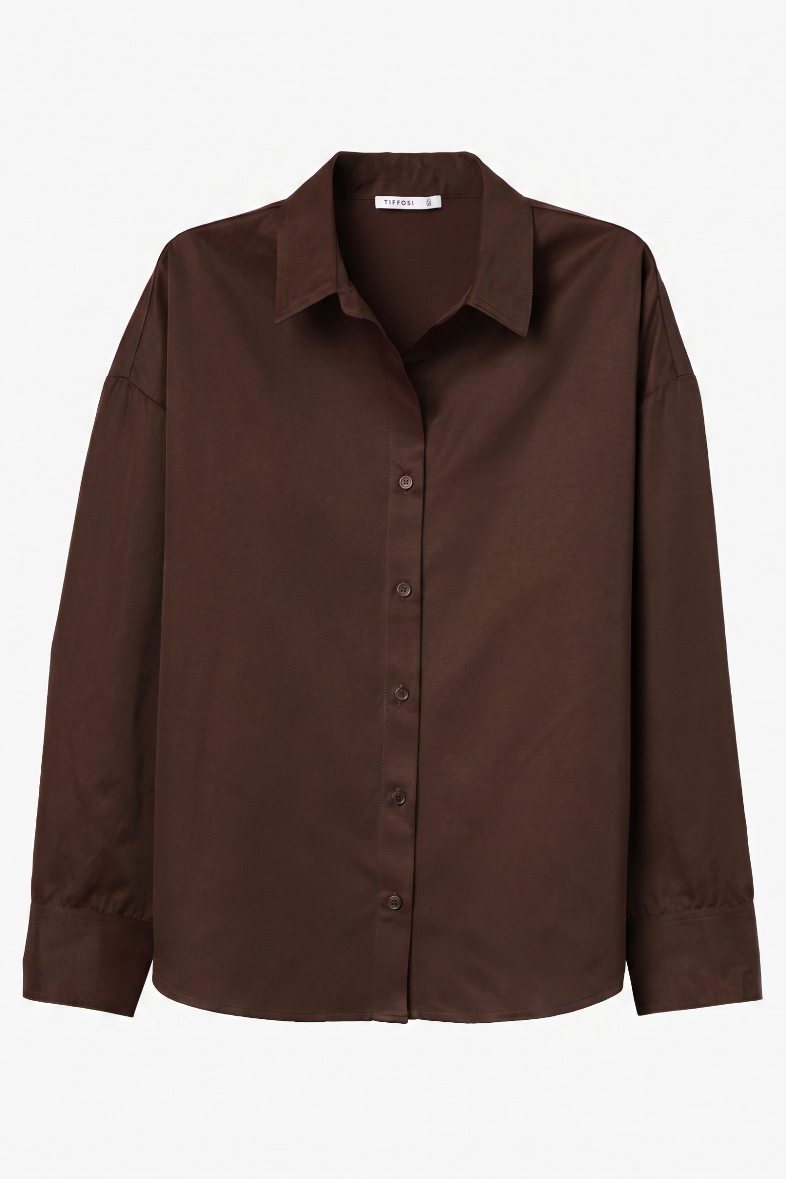 Camisa chocolate manga larga