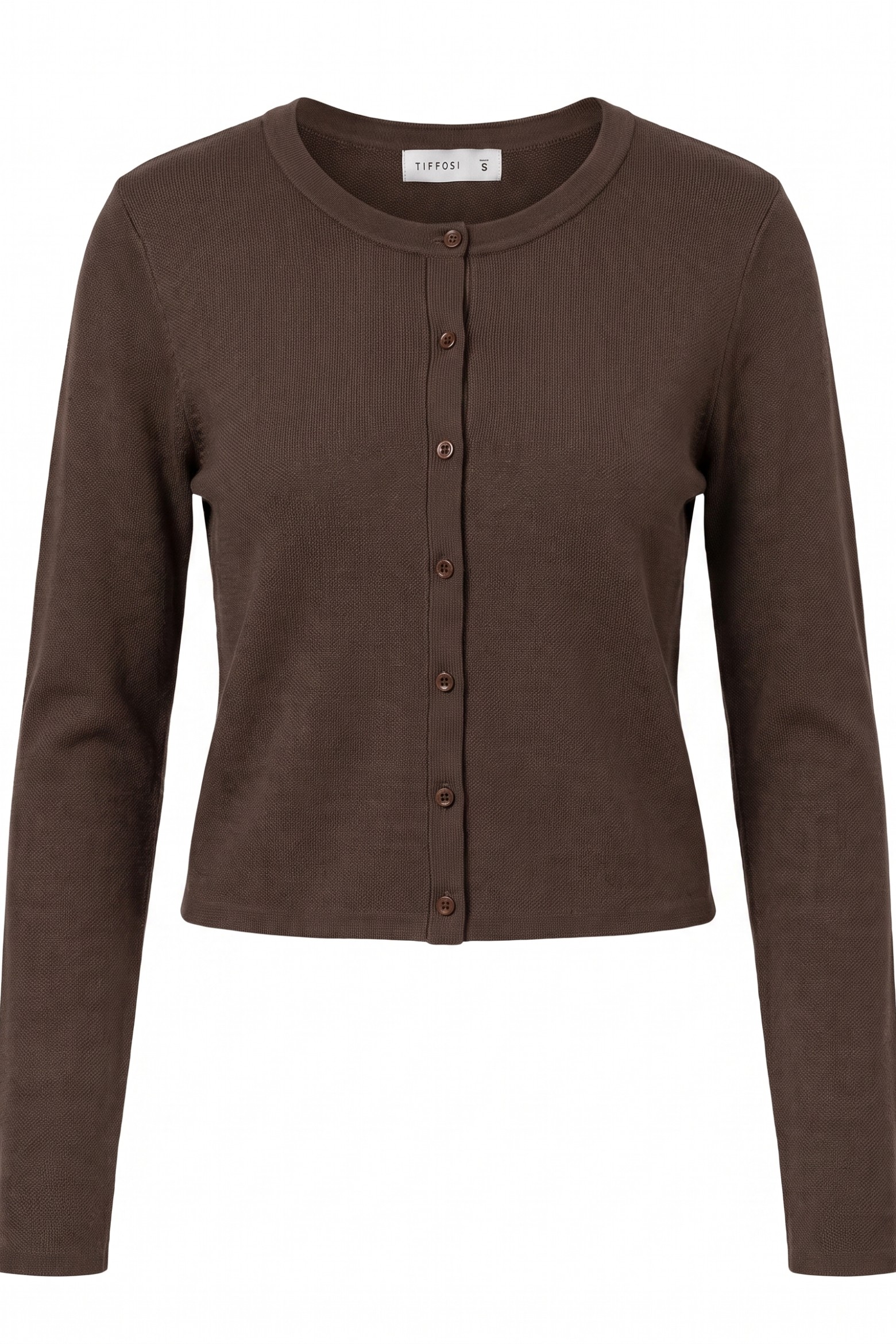 Cropped Brown Cardigan