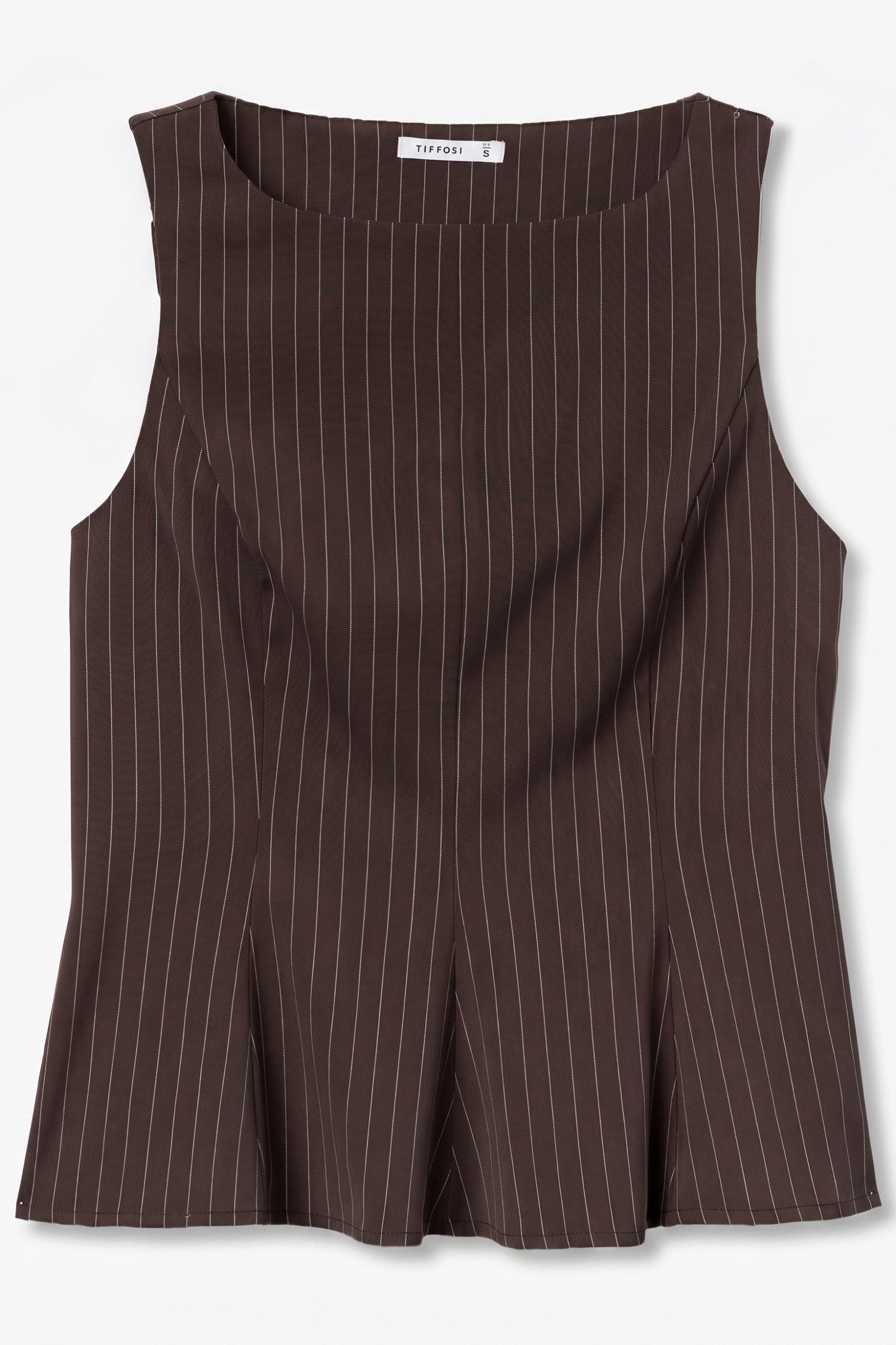 Chocolate Pinstripe Fitted Top