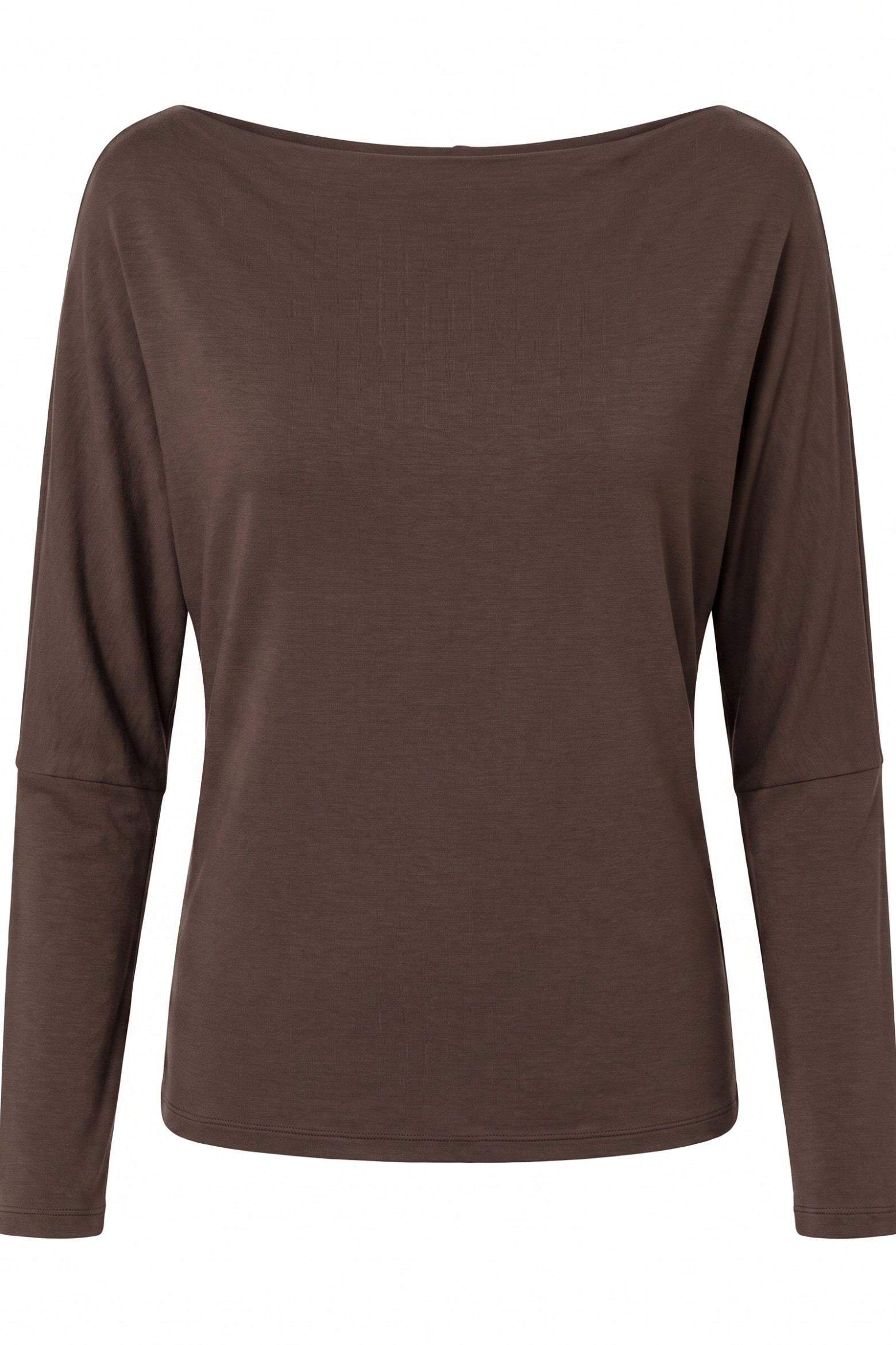 Brown Oversized Long Sleeve Tee