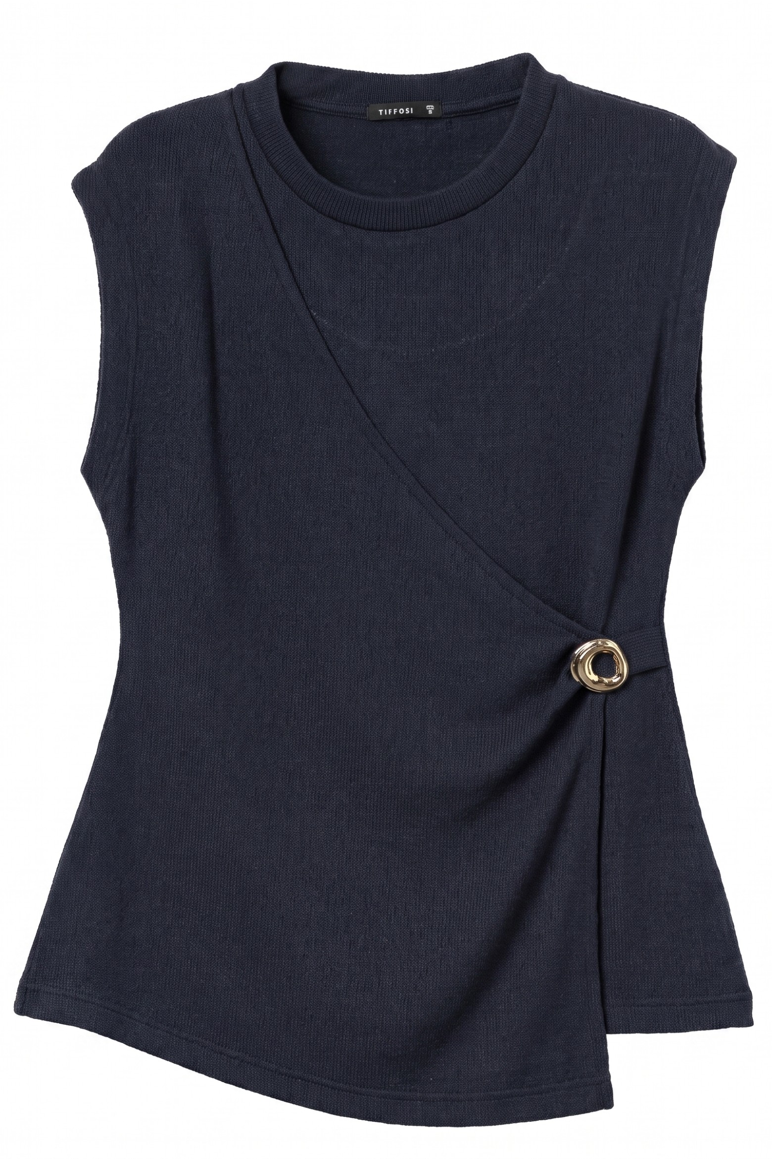 Camiseta azul sin mangas