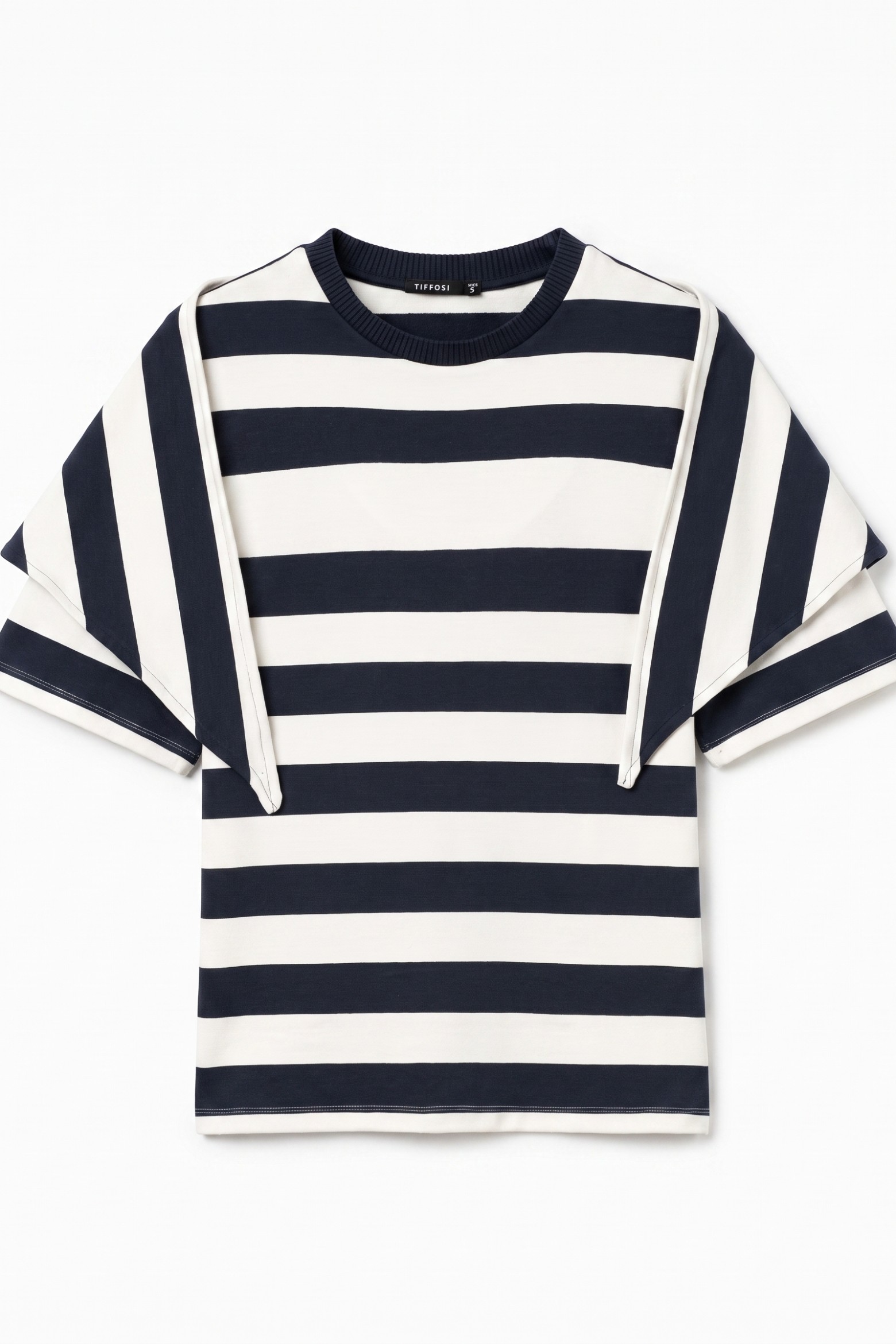 Camiseta rayas azul oversize