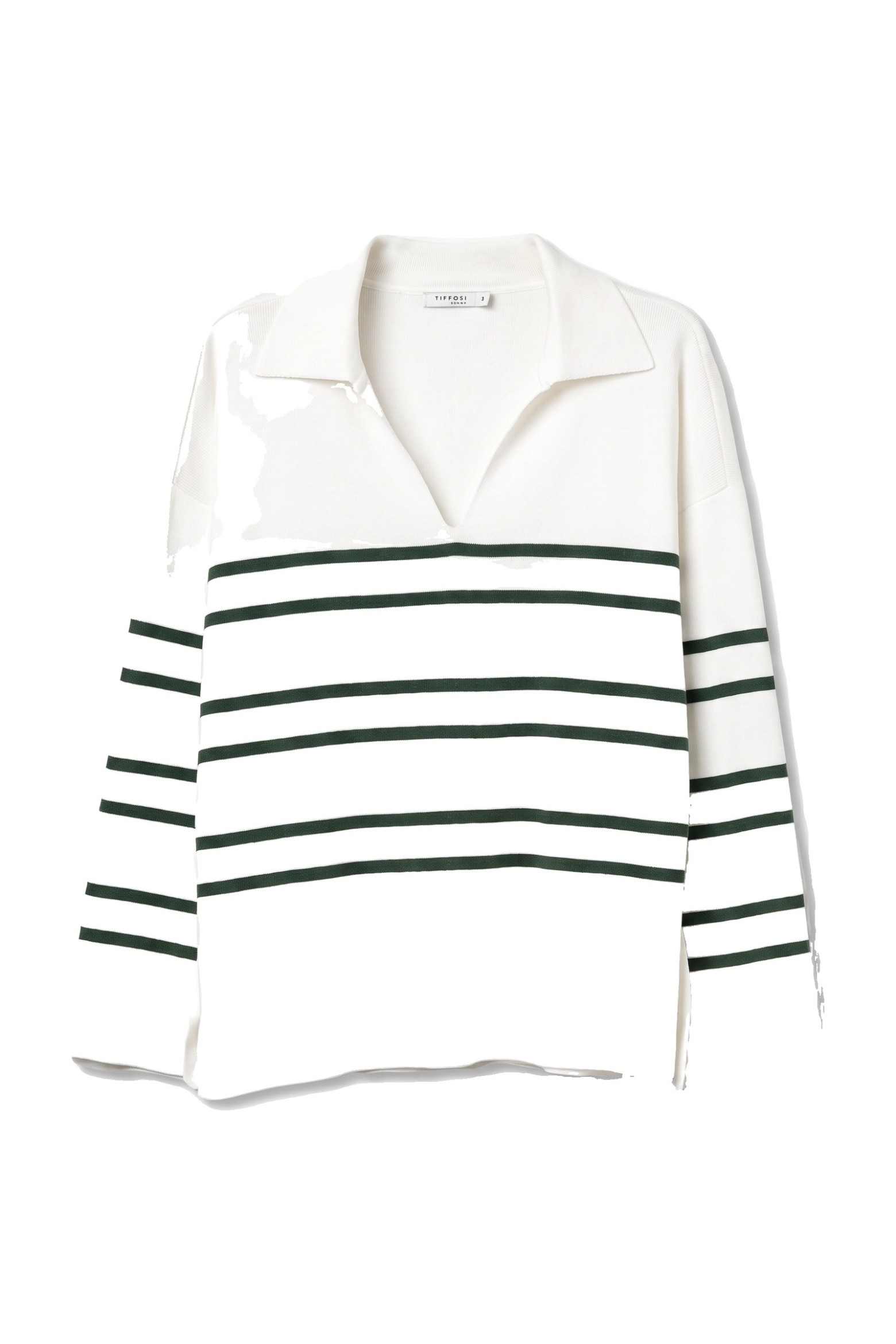Camisola oversize riscas verde