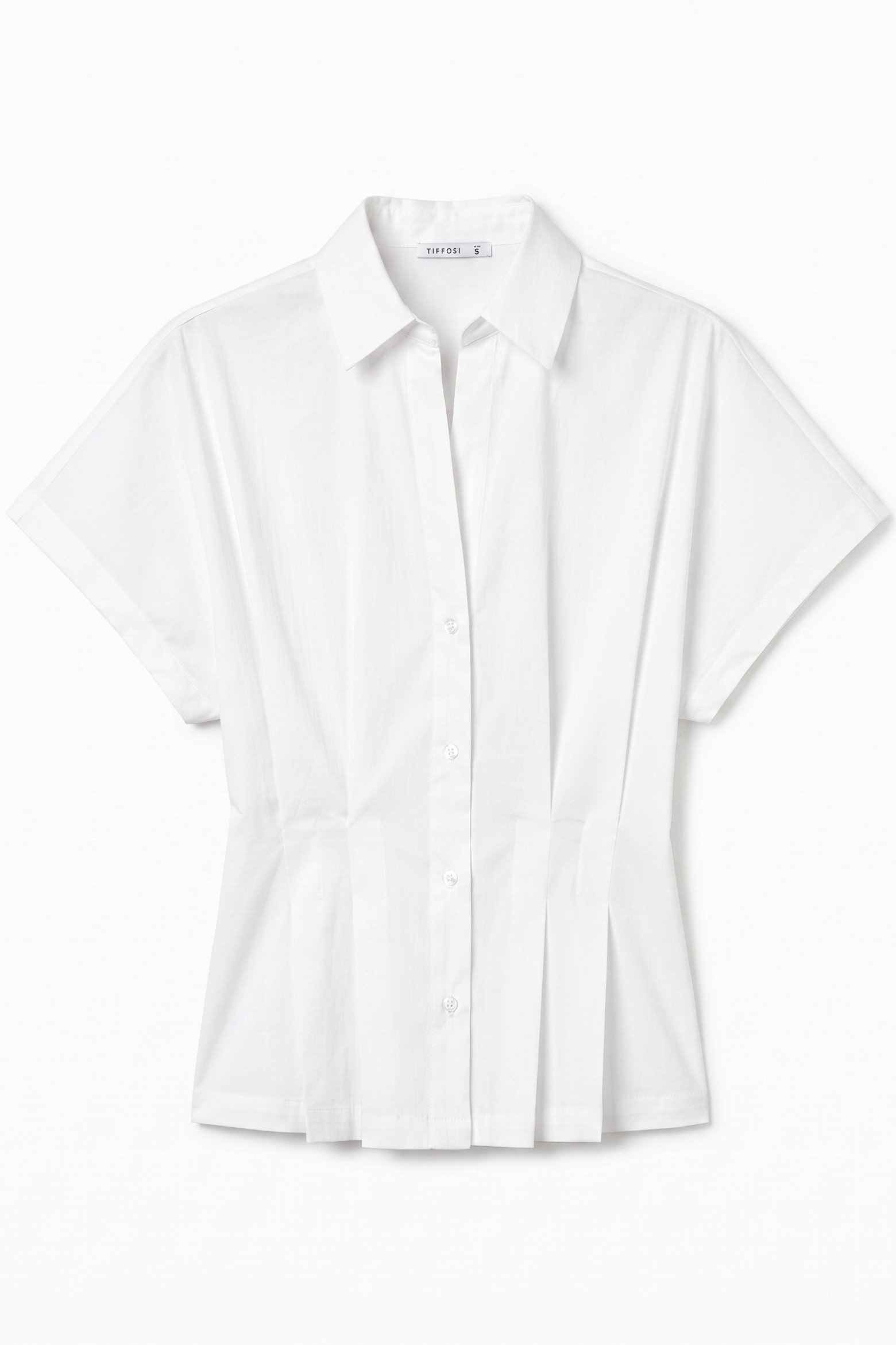 Short Sleeve Fitted White Shirt