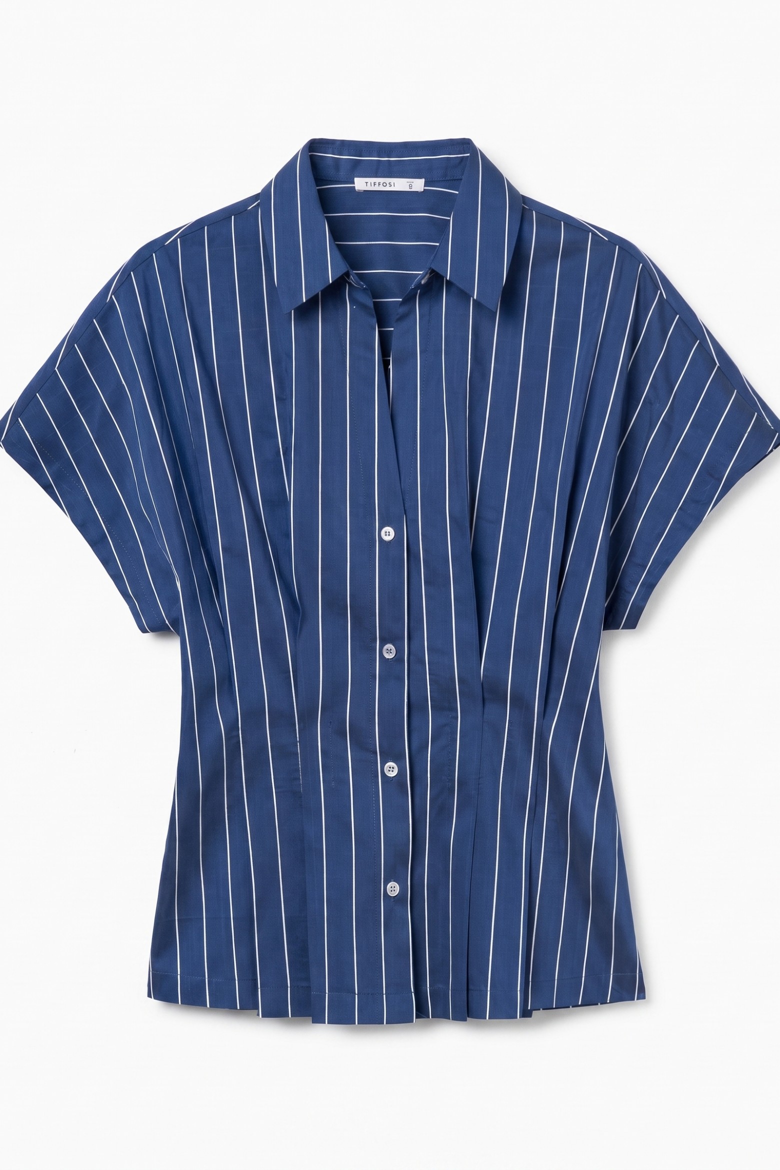 Blue Striped Short Sleeve Shirt
