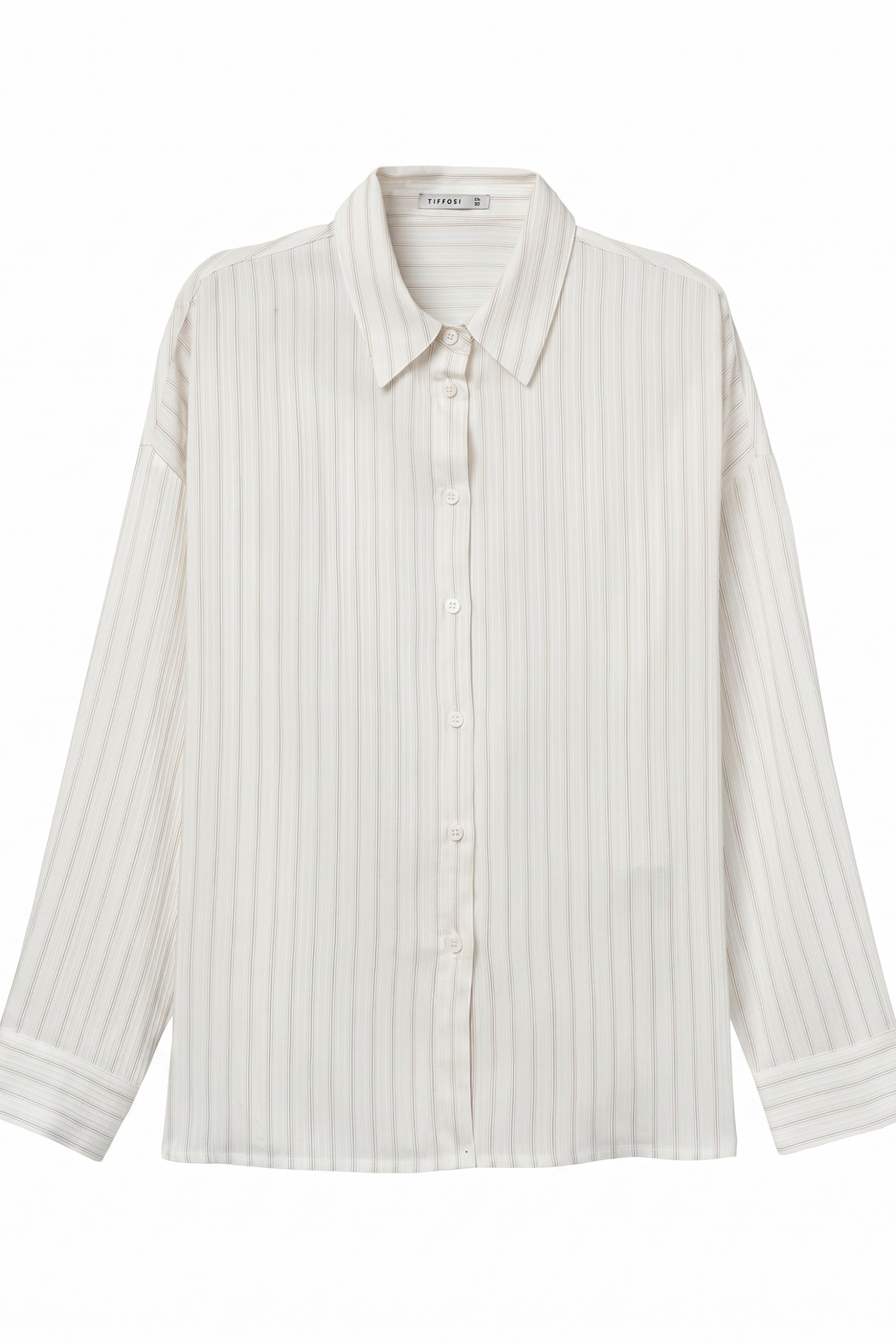 Camisa bege riscas oversize