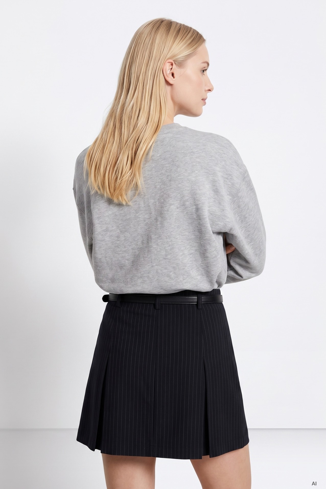 Grey Cambridge Print Sweatshirt