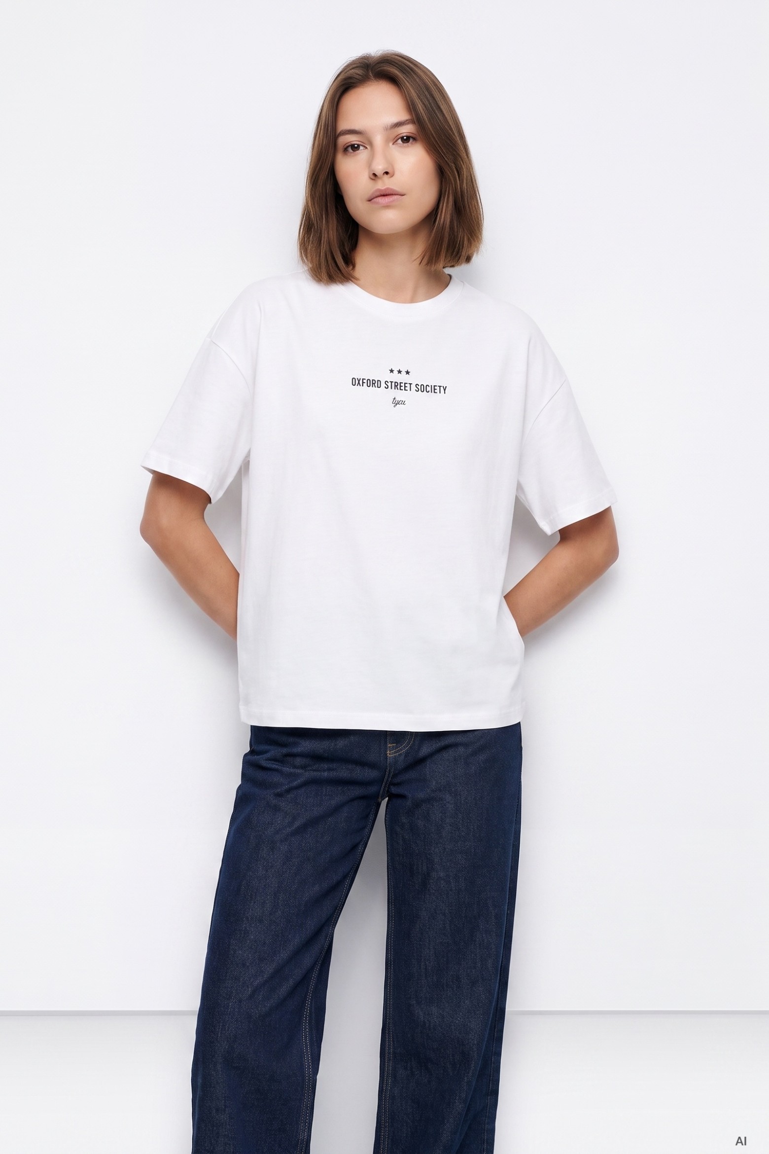 T-shirt branca urbana