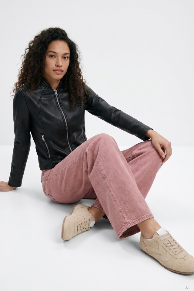 Black Faux Leather Jacket