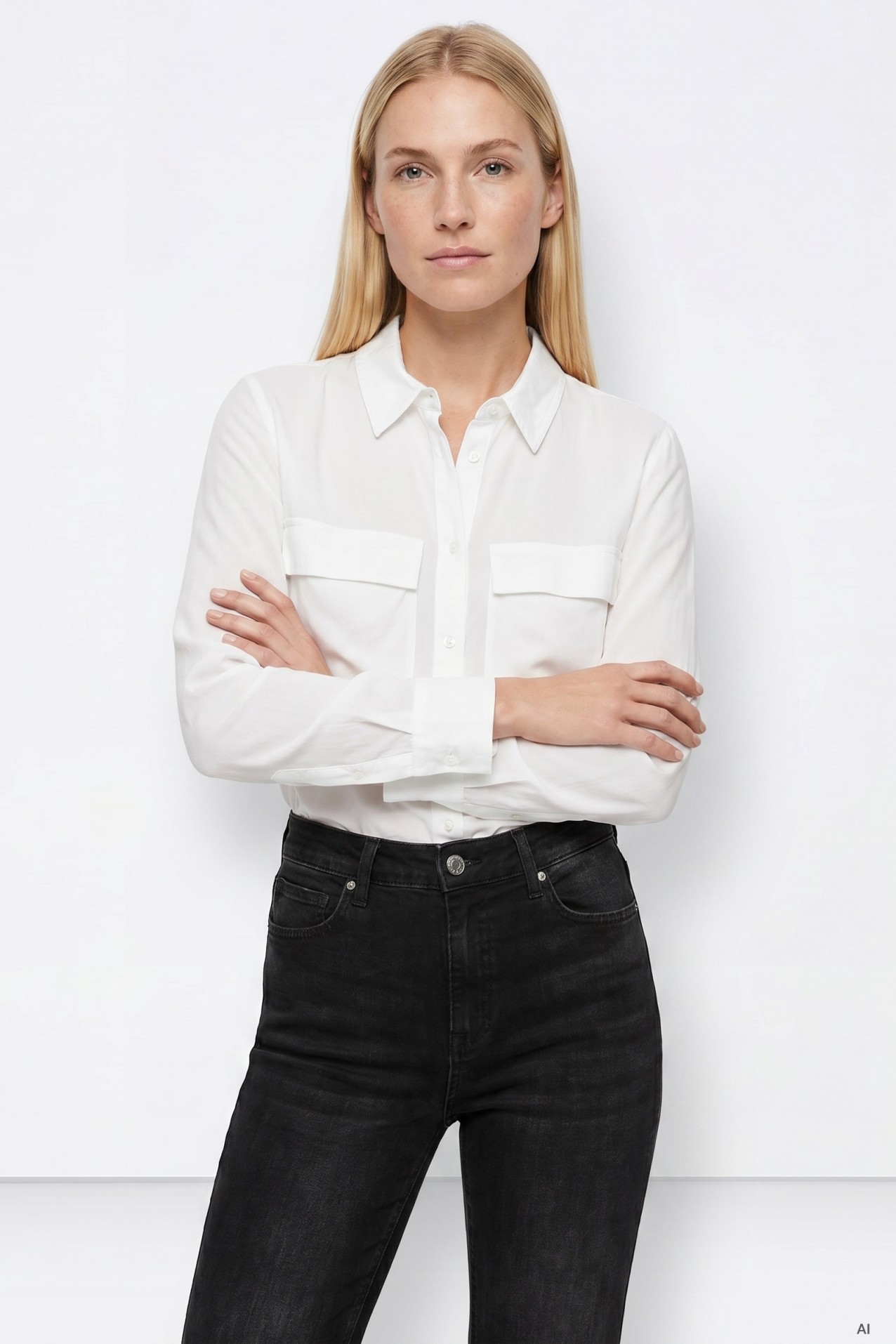 Long Sleeve Off-White Shirt