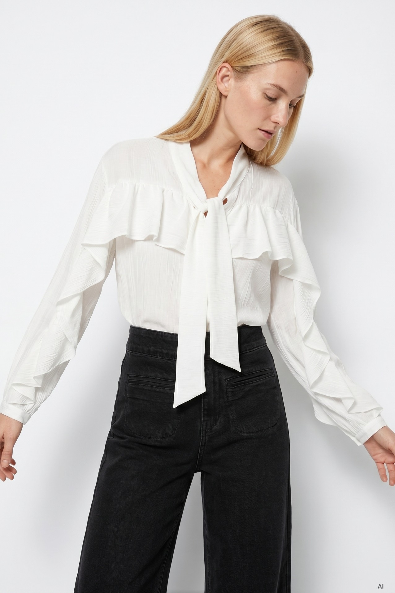 Long Sleeve White Blouse