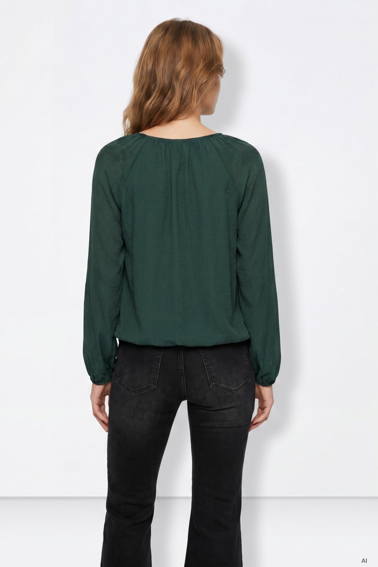 Green Long Sleeve Blouse