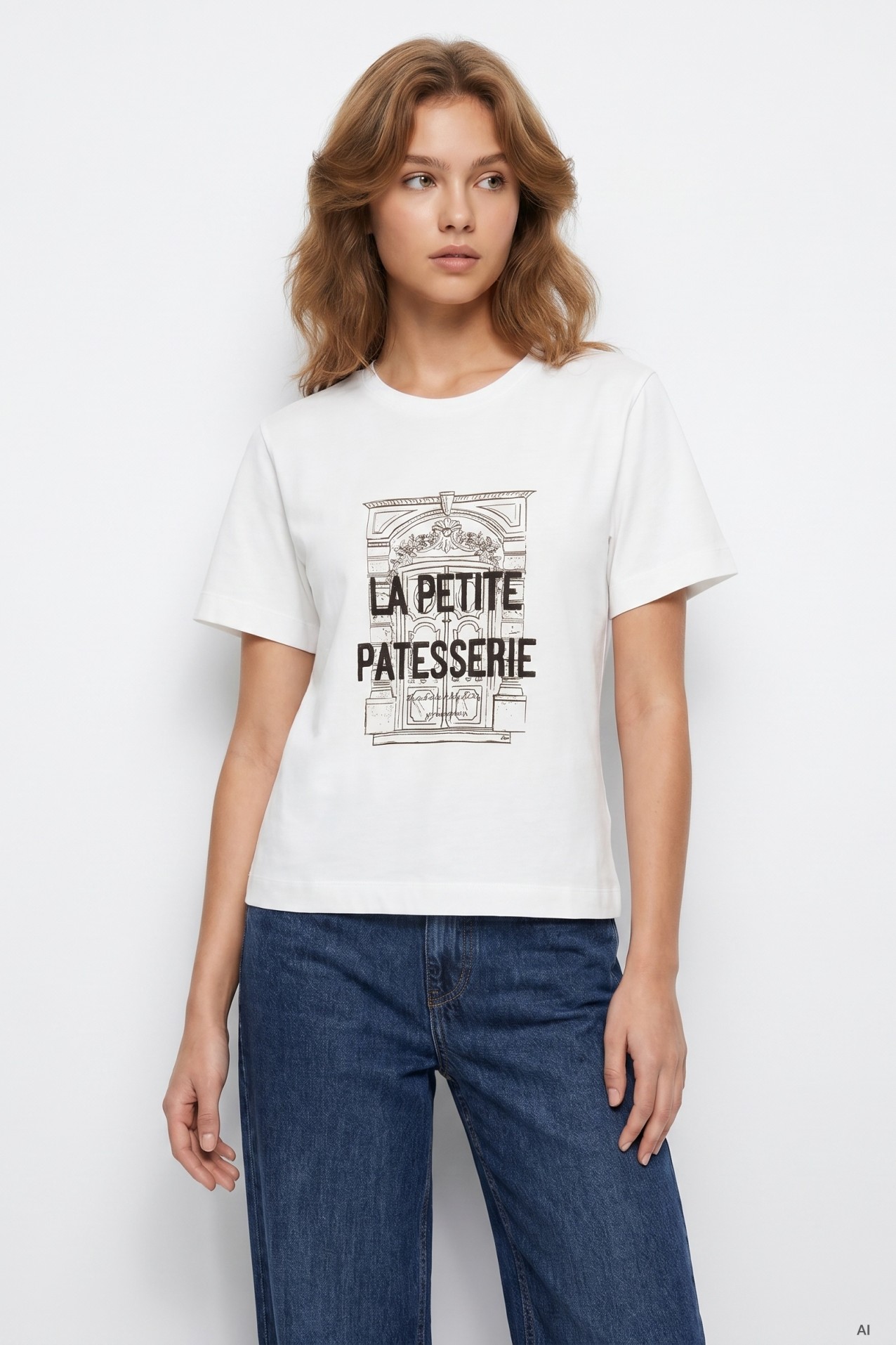 T-shirt cru estampada frente