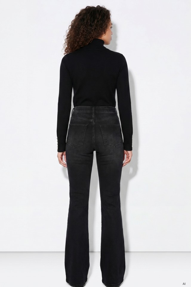 Jersey negro cuello alto Jersey negro cuello alto