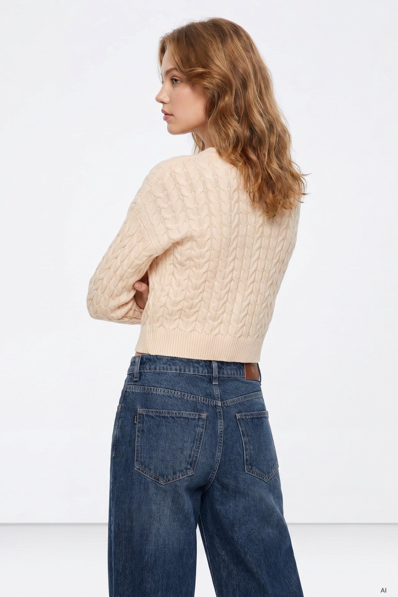 Camisola bege com textura
