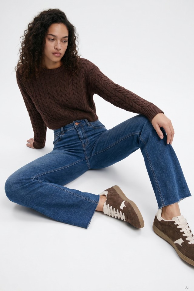 Chunky Fit Brown Sweater