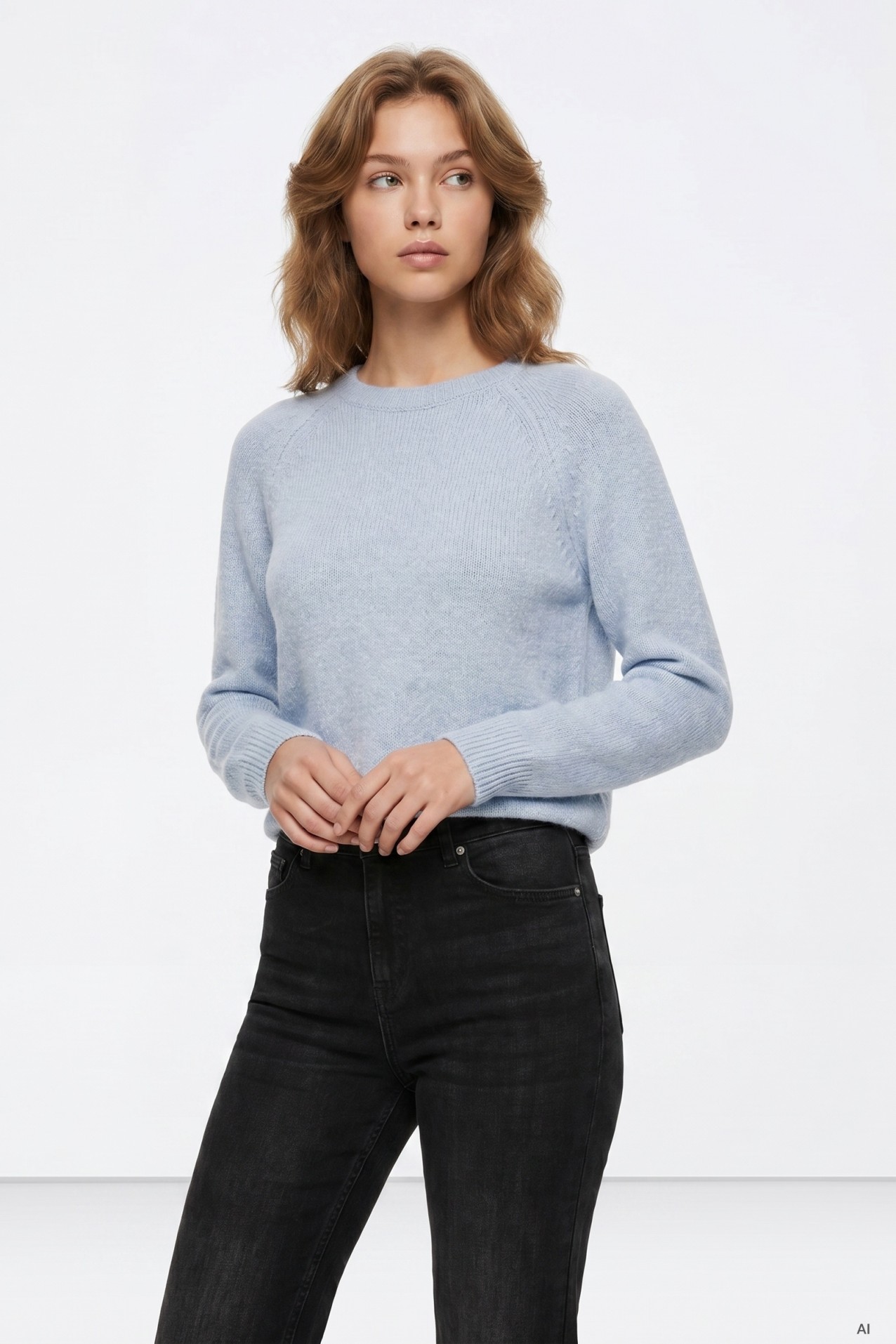 Light Blue Casual Sweater