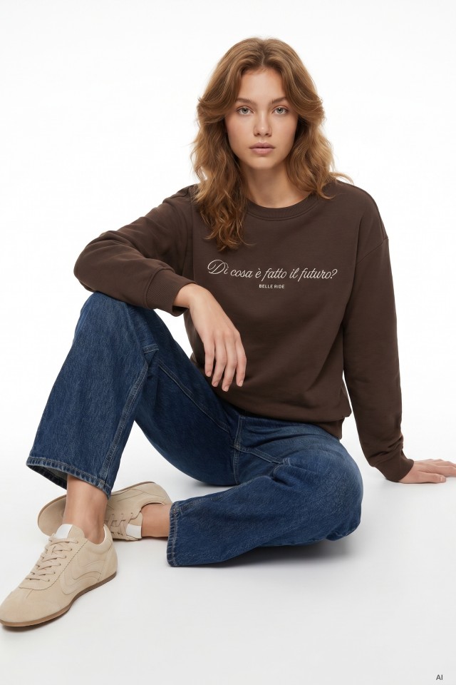 Sweatshirt castanha urbana