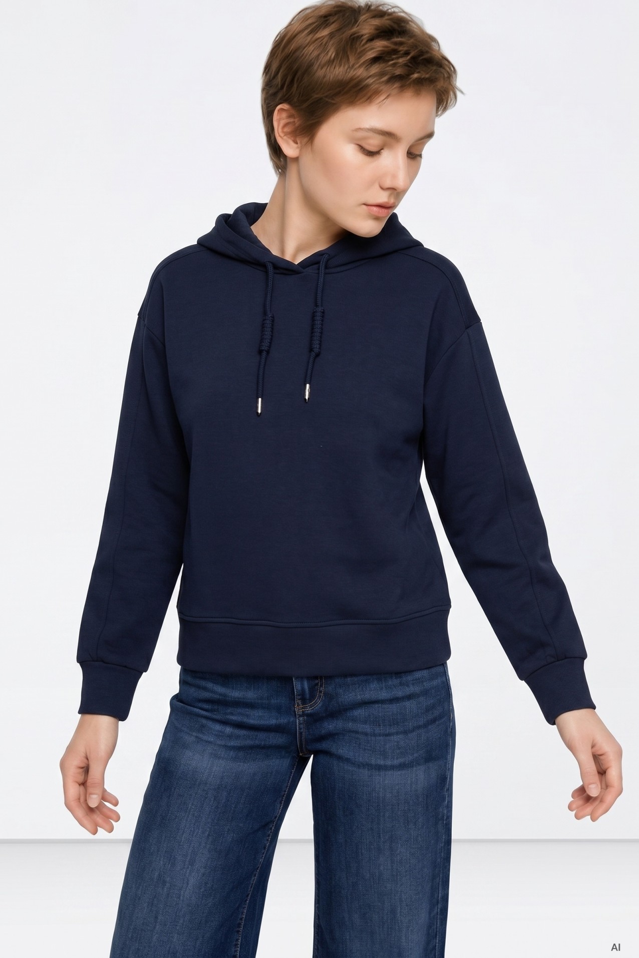 Sweatshirt azul com capuz