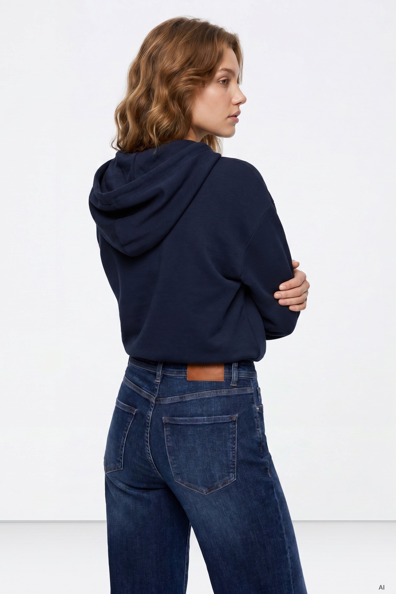 Sweatshirt azul com capuz