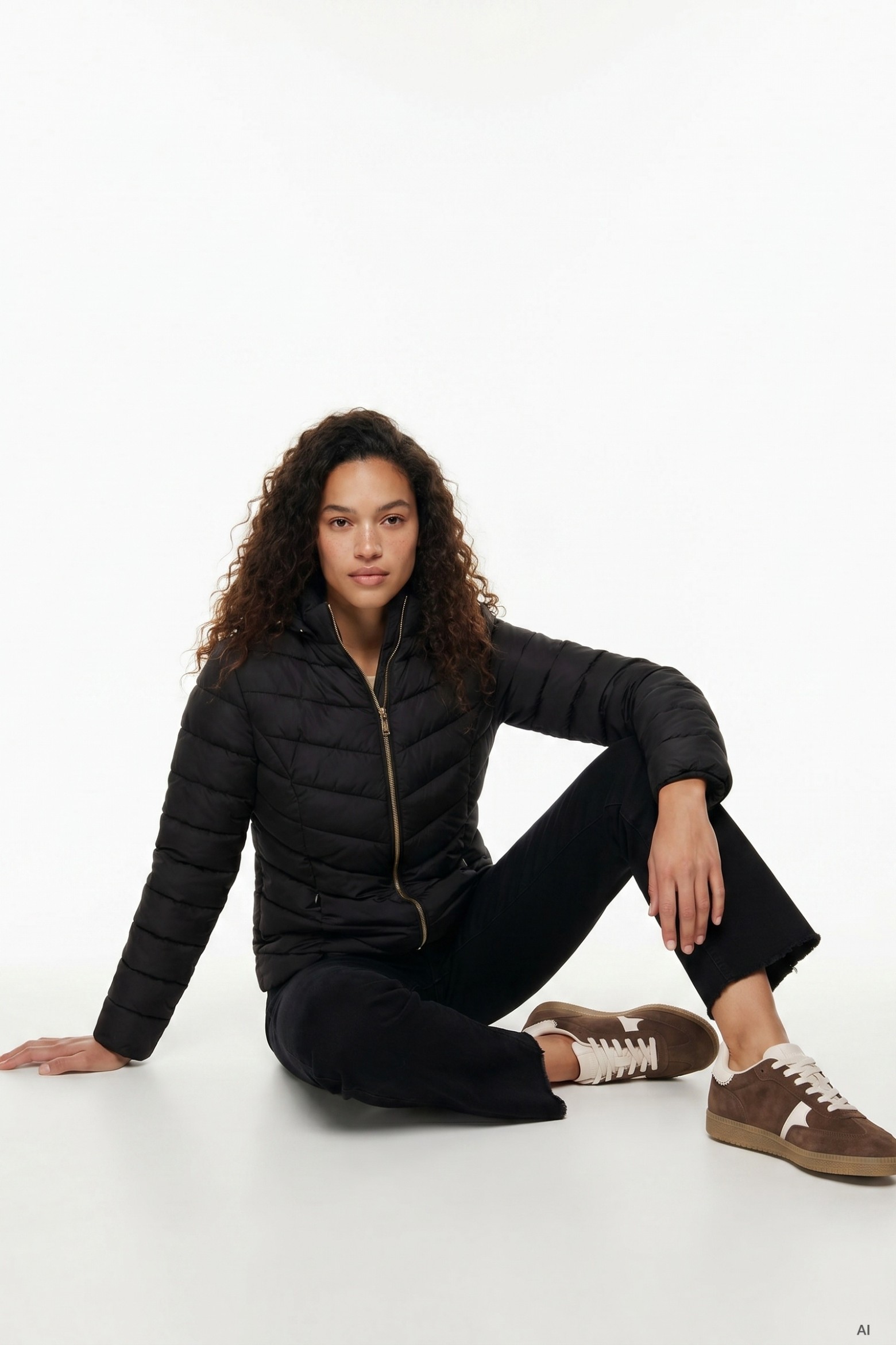Black padded jacket