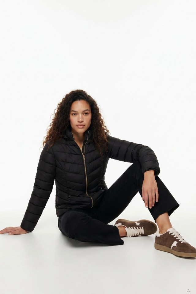 Black padded jacket