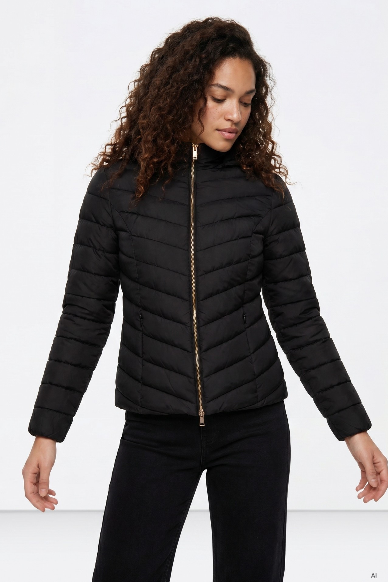 Black padded jacket