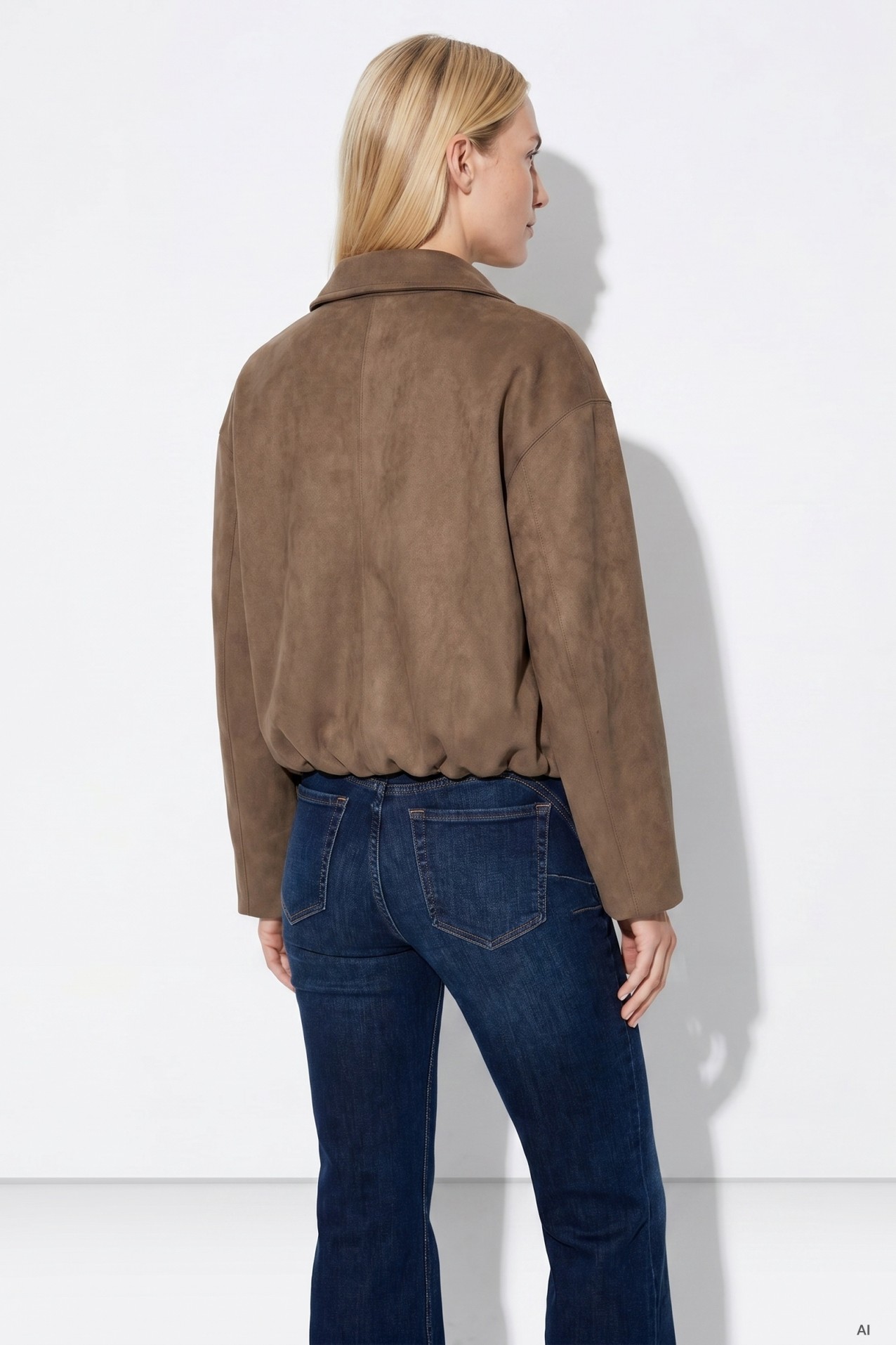 Beige Loose Fit Jacket