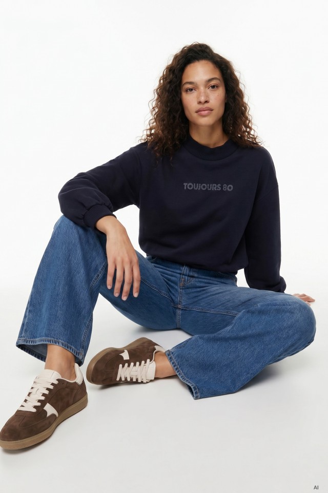 Sweatshirt azul oversized