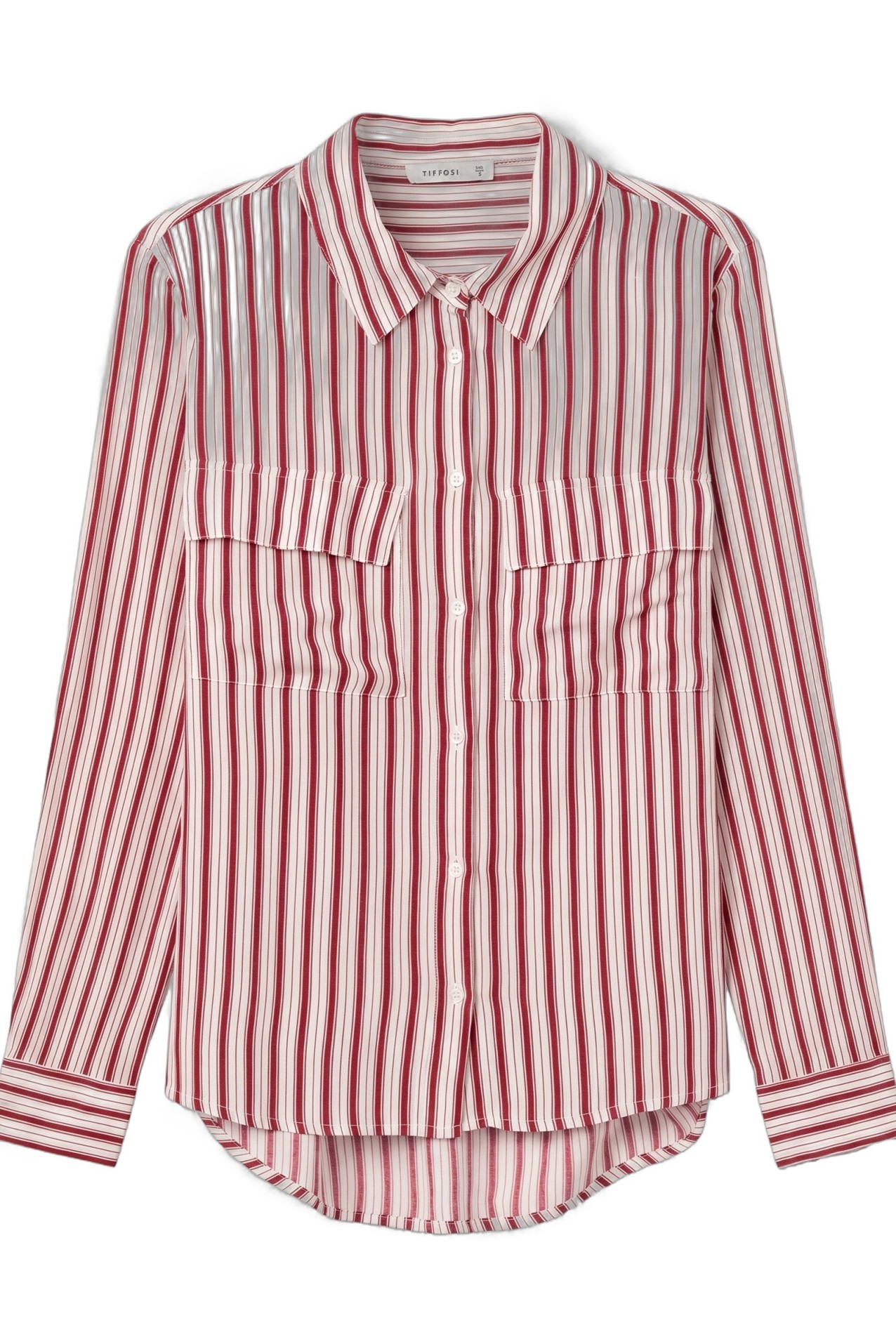 Red Striped Long Sleeve Shirt