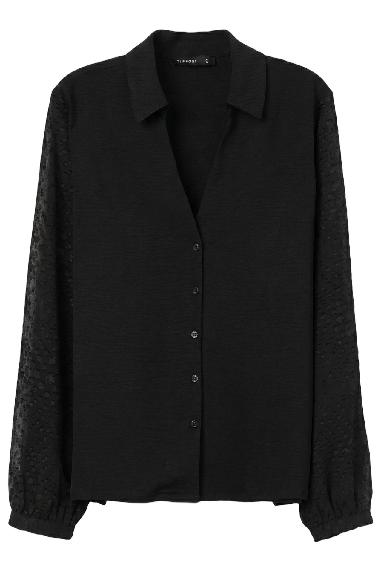 Camisa preta mangas longas