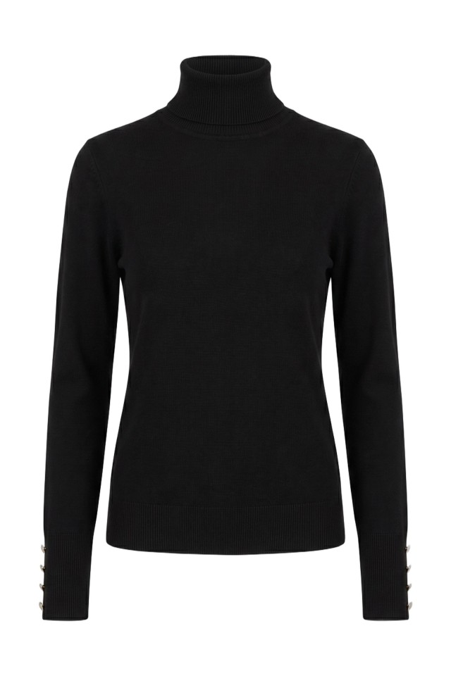 Jersey negro cuello alto Jersey negro cuello alto