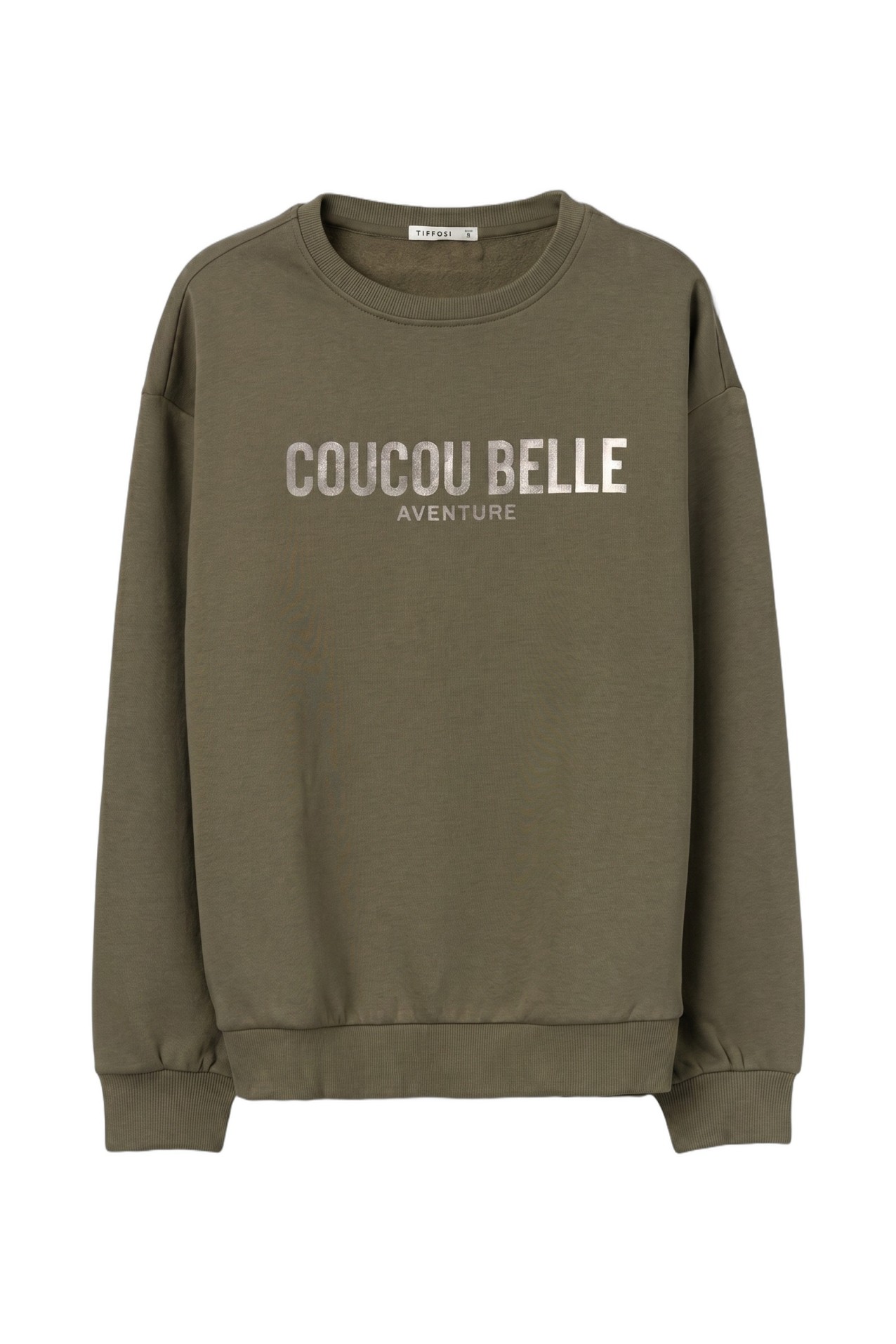 Sweatshirt verde com lettering