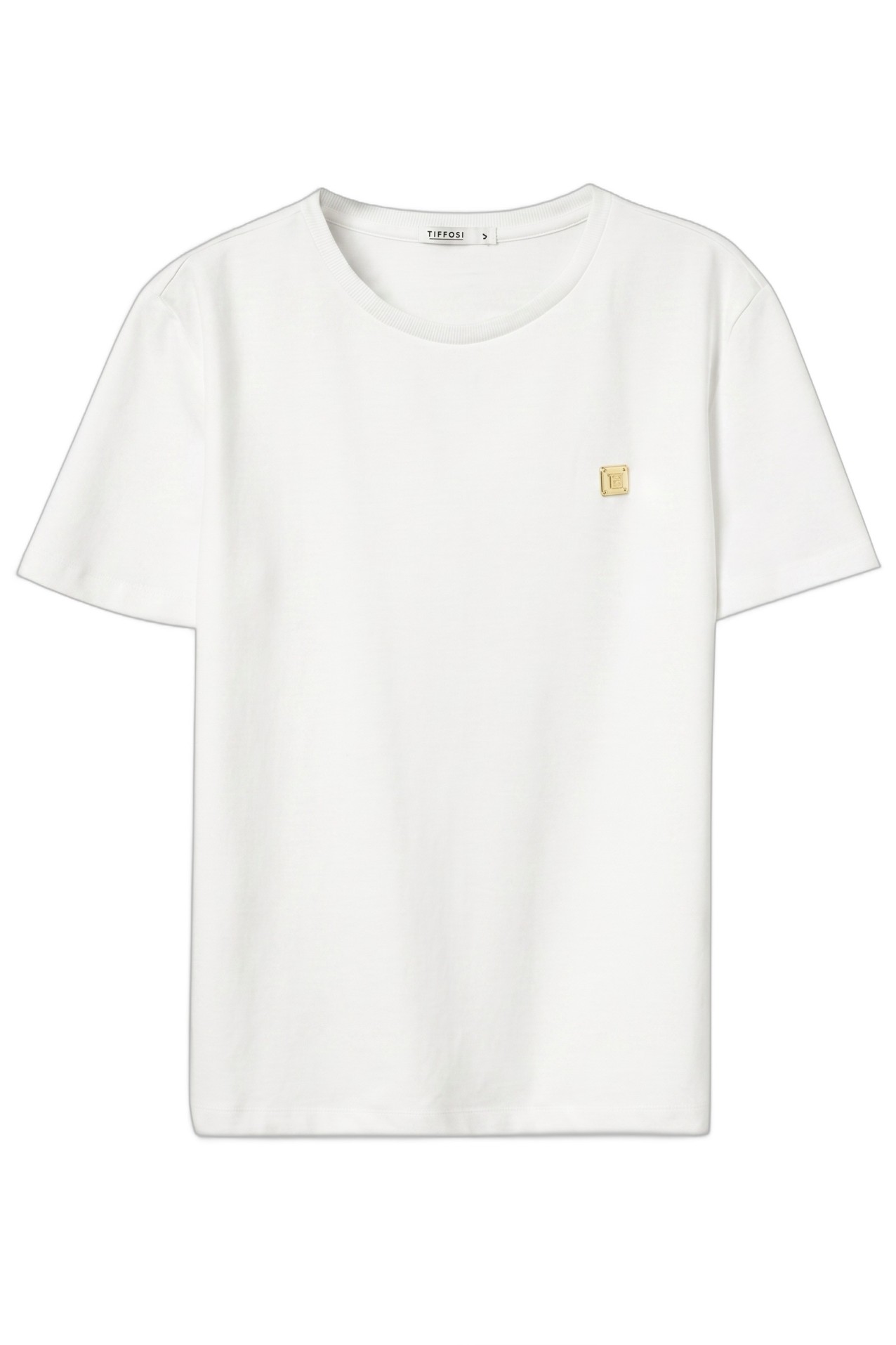 T-shirt branca corte direito