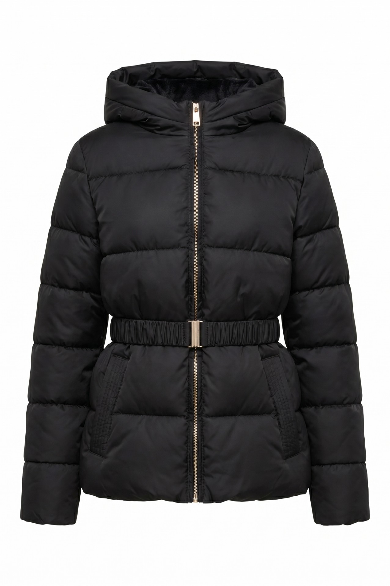Black Puffer Hooded Jacket