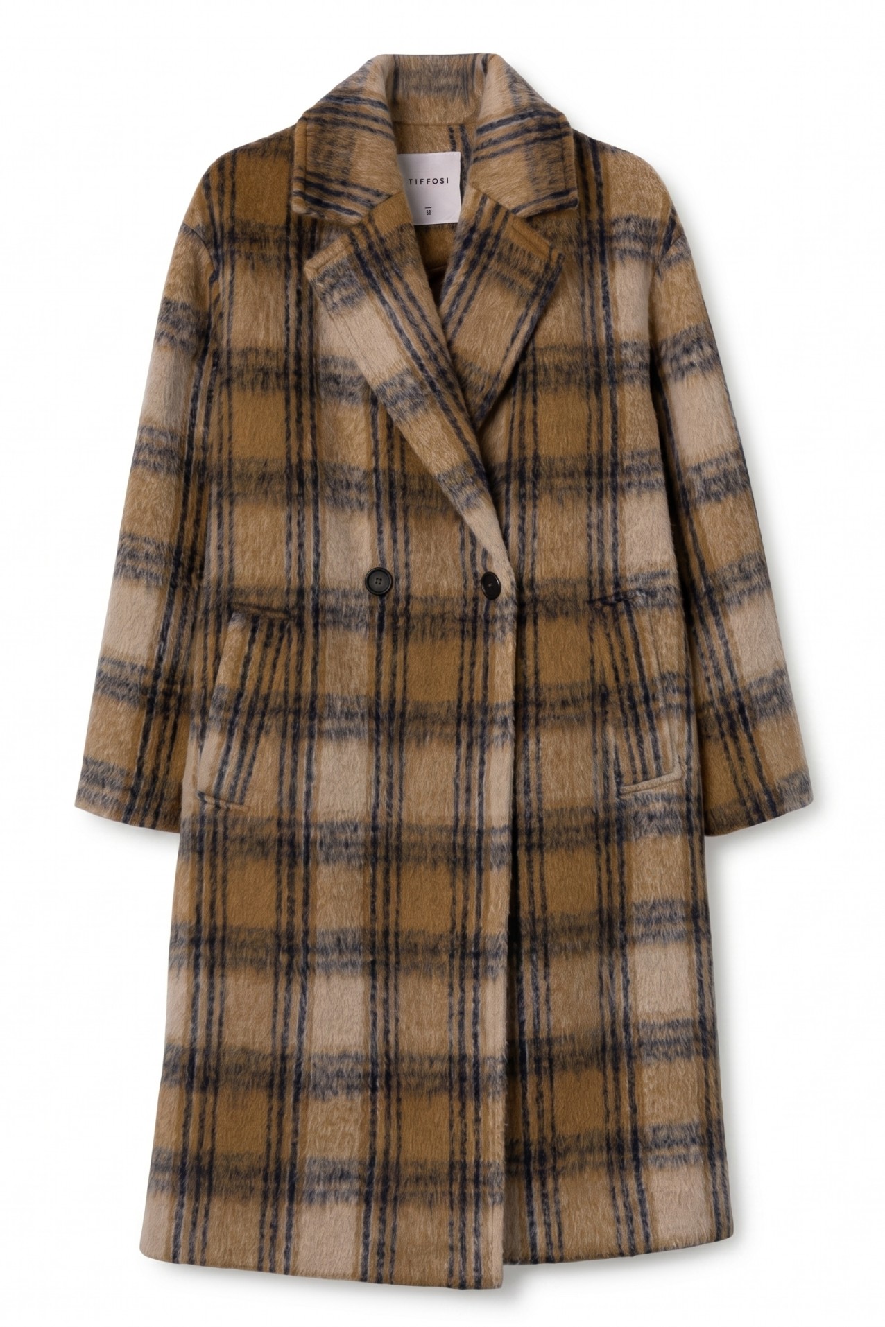Long Yellow Checked Coat