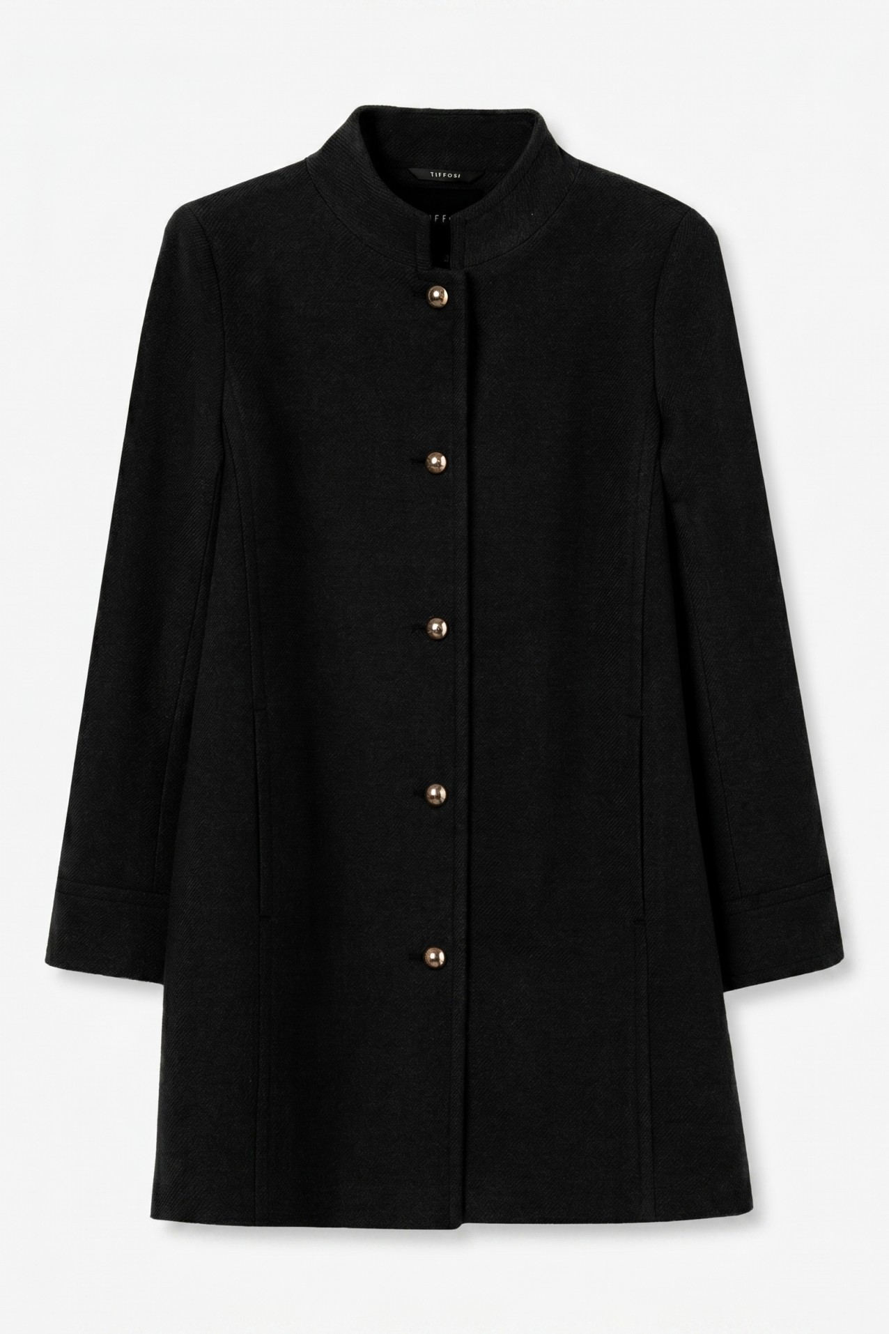 Long Black Minimalist Coat