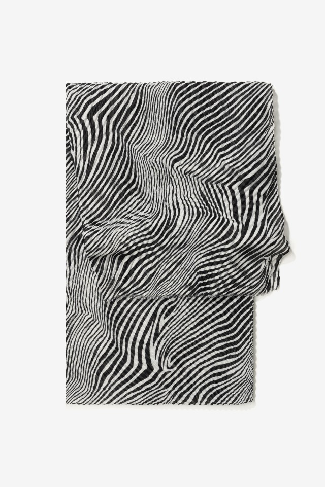 Black Abstract Pattern Scarf