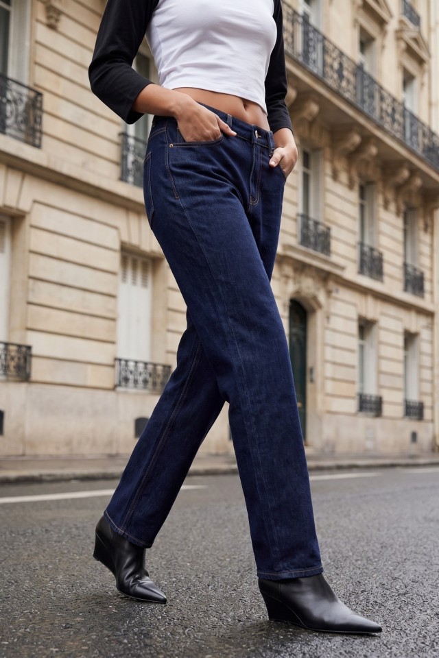 Amber Dark Straight Jeans Amber Dark Straight Jeans